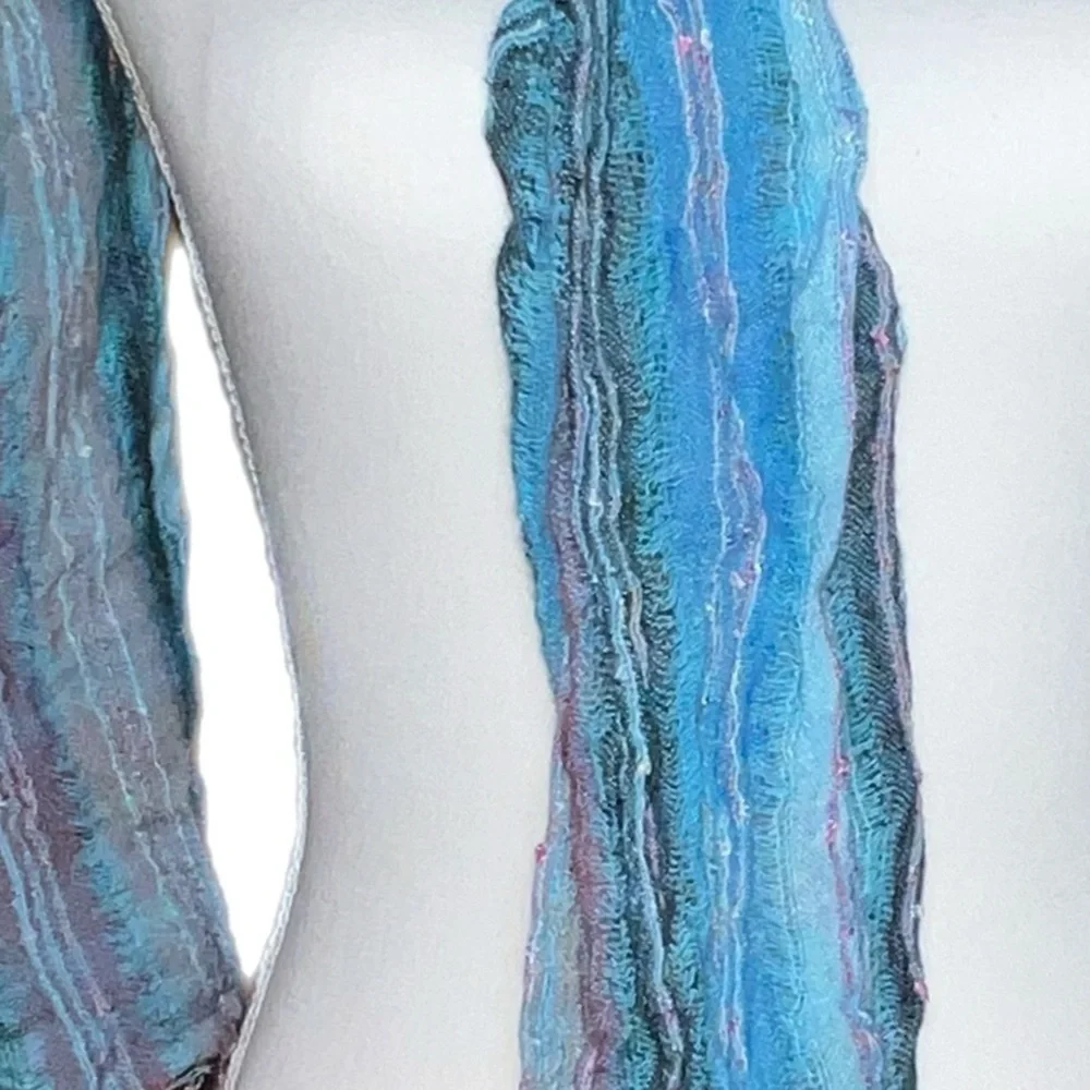 Beautiful‎ Accessory - Vibrant Blue Multicolored Scarf